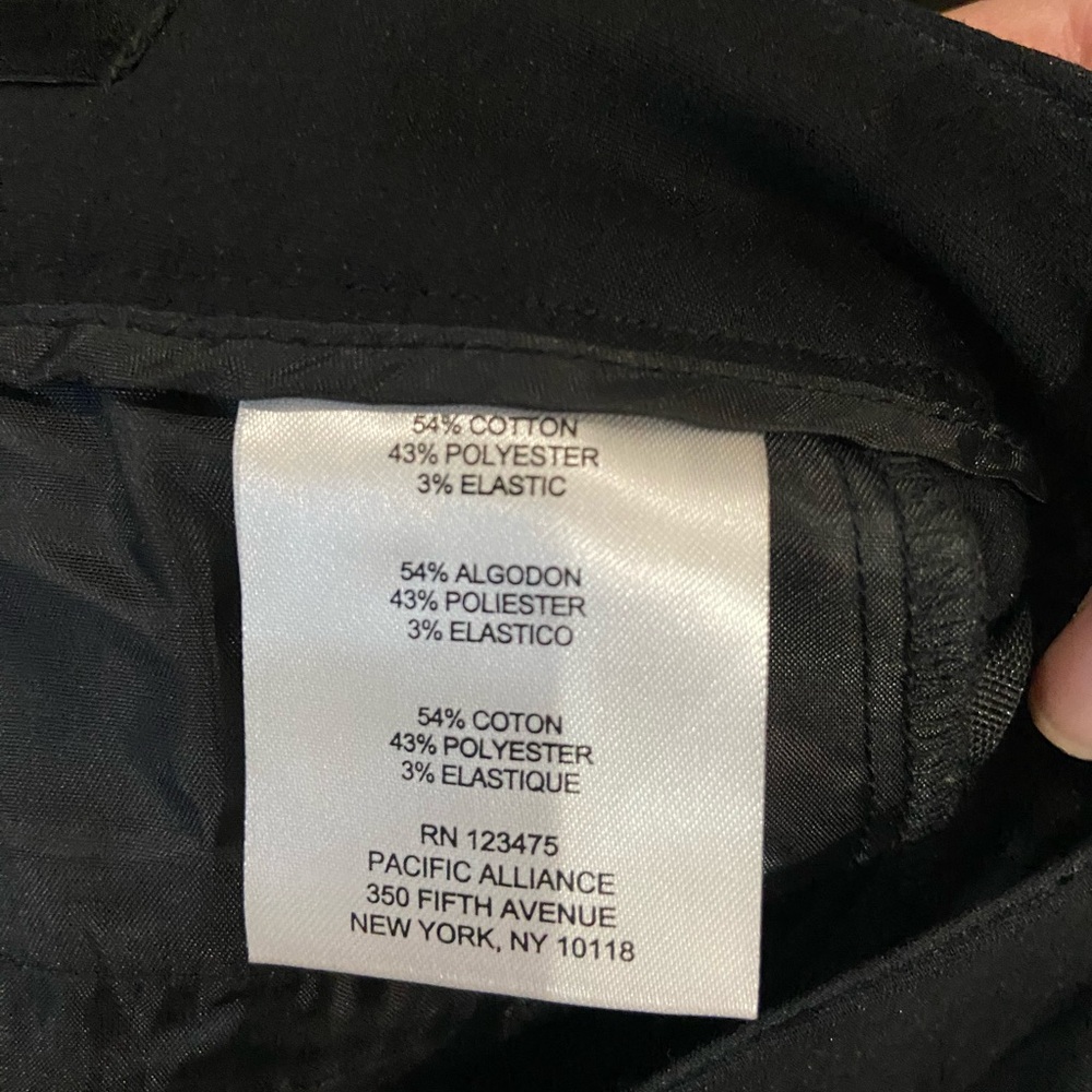 Jones New York Black Ankle Length Signature Trousers, Flat Front, size 12 - Picture 6 of 7